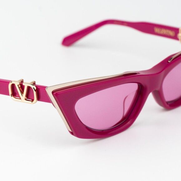 Valentino Women Sunglasses Pink Gold Cat Eye V - GOLDCUT - I VLS-113C-55 main image 12